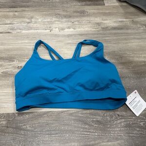 NEW with tags! Lululemon Energy Bra *Medium Support, B–D Cups Hawaiian Blue